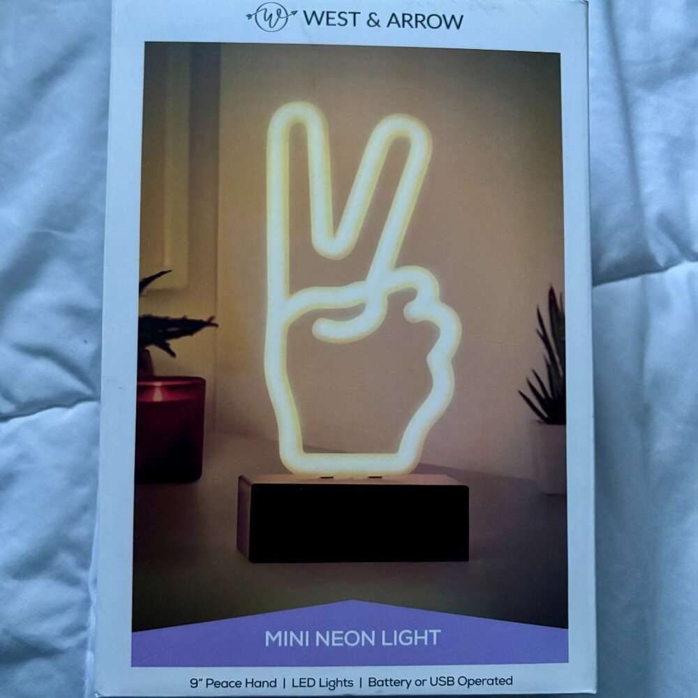 Peace Sign Neon Light